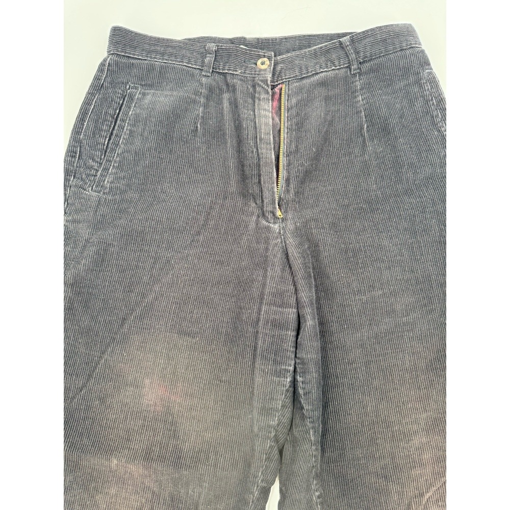 Vintage L.L. Bean Corduroy Pants Womens Size‎ 12 P Petite Black Distressed 90s